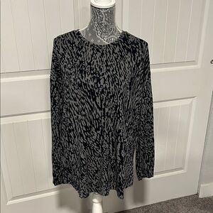 Liz Claiborne Abstract Long Sleeve Top XL